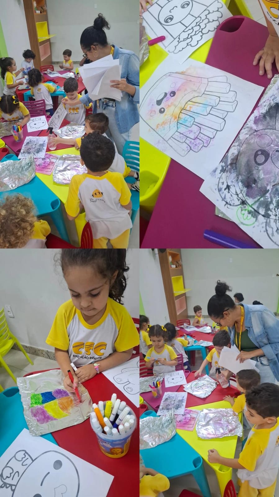 Criatividade em ação pintura com papel alumínio no Maker! 🎨✨.jfif